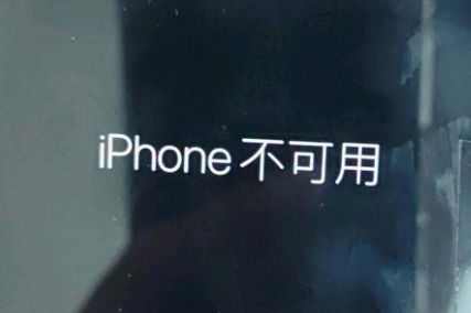 和田县苹果服务网点分享锁屏界面显示“iPhone 不可用”如何解决 